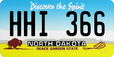 ND license plate HHI366