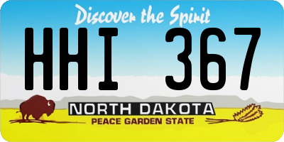 ND license plate HHI367