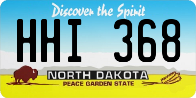 ND license plate HHI368