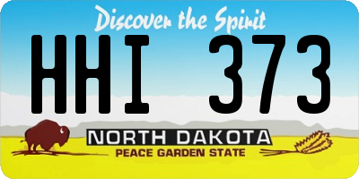 ND license plate HHI373