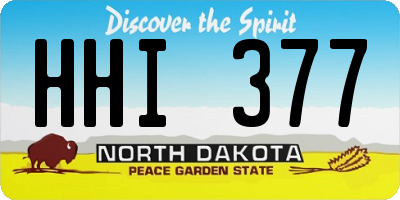 ND license plate HHI377