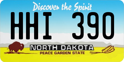 ND license plate HHI390