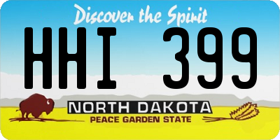 ND license plate HHI399