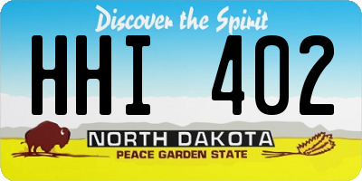 ND license plate HHI402