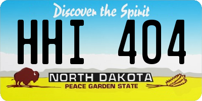 ND license plate HHI404