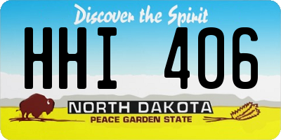 ND license plate HHI406
