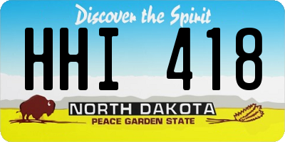 ND license plate HHI418