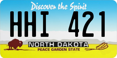 ND license plate HHI421