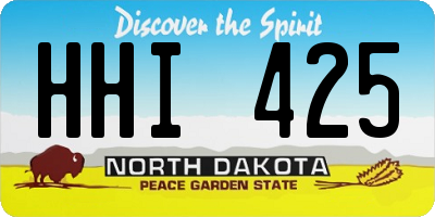 ND license plate HHI425