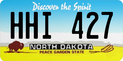 ND license plate HHI427