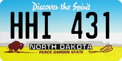 ND license plate HHI431