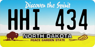ND license plate HHI434