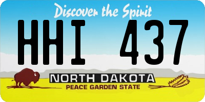 ND license plate HHI437