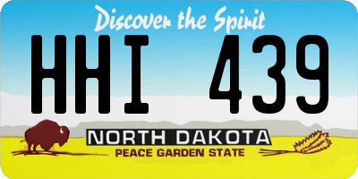ND license plate HHI439