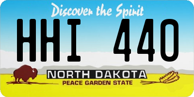 ND license plate HHI440
