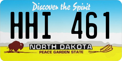 ND license plate HHI461