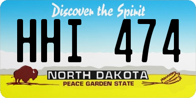 ND license plate HHI474