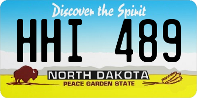 ND license plate HHI489