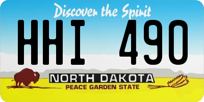 ND license plate HHI490