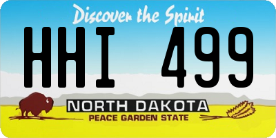ND license plate HHI499