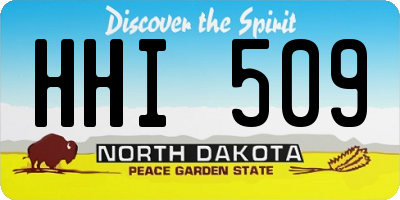ND license plate HHI509