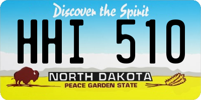 ND license plate HHI510