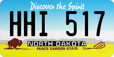 ND license plate HHI517