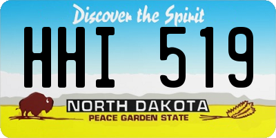 ND license plate HHI519