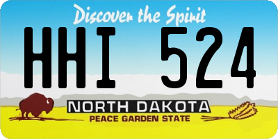 ND license plate HHI524