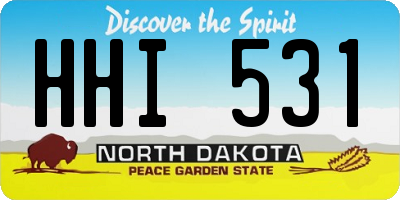 ND license plate HHI531