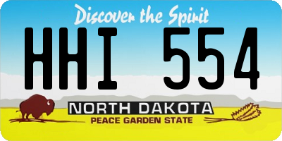 ND license plate HHI554