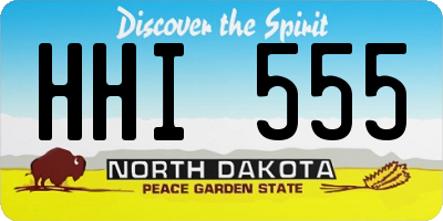 ND license plate HHI555