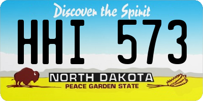 ND license plate HHI573