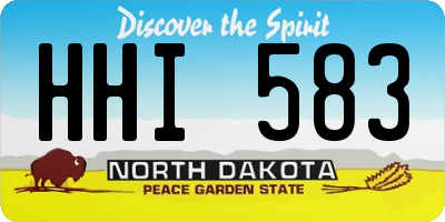 ND license plate HHI583