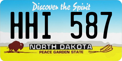ND license plate HHI587