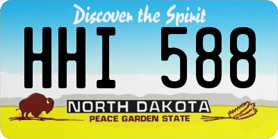 ND license plate HHI588