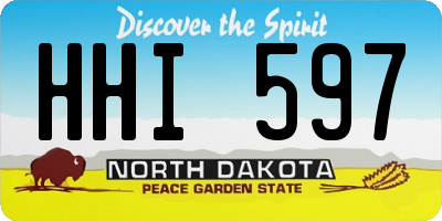ND license plate HHI597