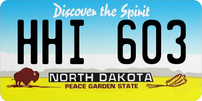 ND license plate HHI603