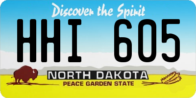 ND license plate HHI605