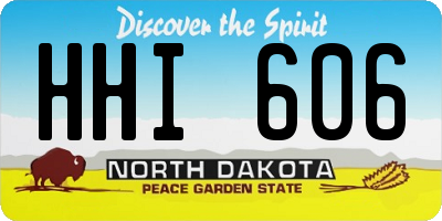 ND license plate HHI606