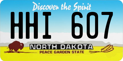 ND license plate HHI607