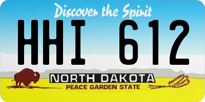 ND license plate HHI612