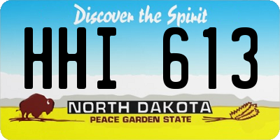 ND license plate HHI613