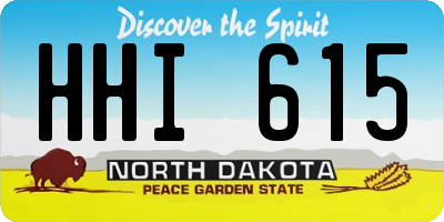 ND license plate HHI615