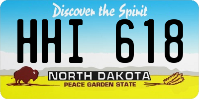 ND license plate HHI618