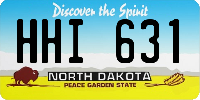 ND license plate HHI631