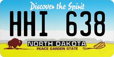 ND license plate HHI638