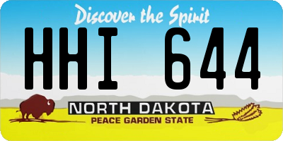 ND license plate HHI644