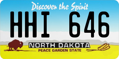 ND license plate HHI646