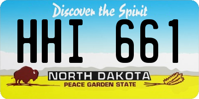 ND license plate HHI661